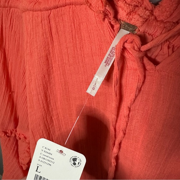 NEW Free People Endless‎ Summer Antoinette Mini Dress in Coral - Picture 6 of 9